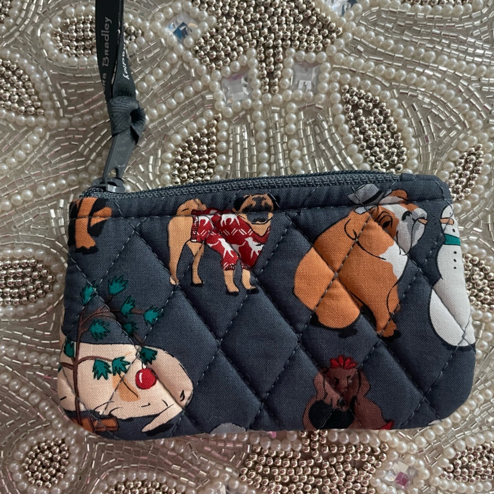 Vera Bradley Holiday dogs coin purse